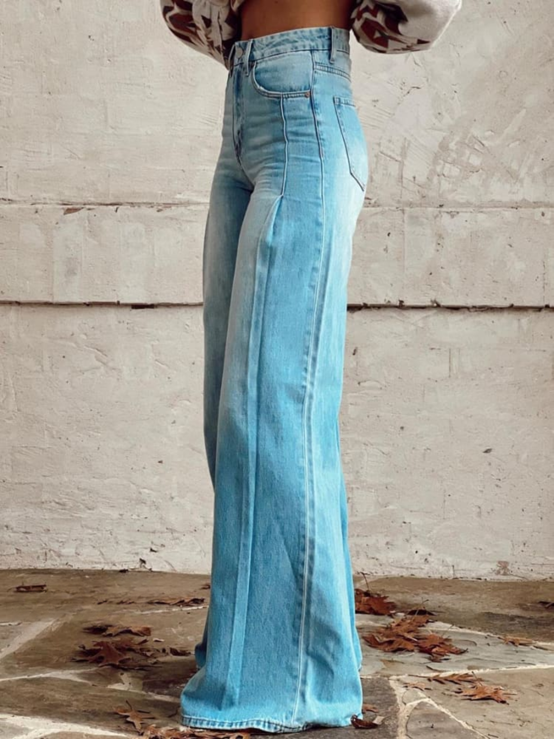 Bowie | Retro Wide-Leg Denim Trousers