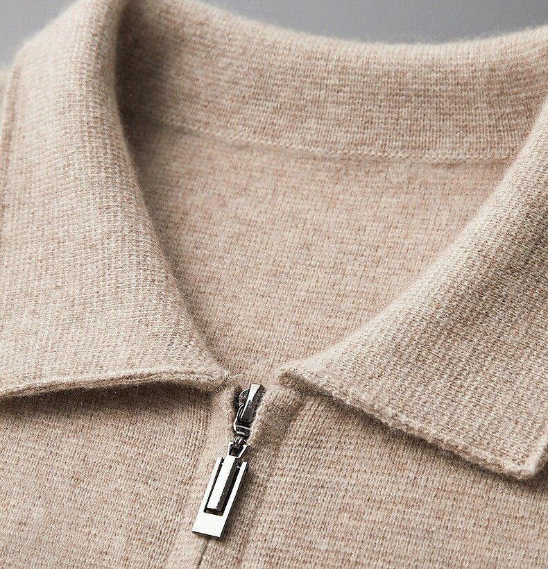 100% Merino Wool Zip Sweater