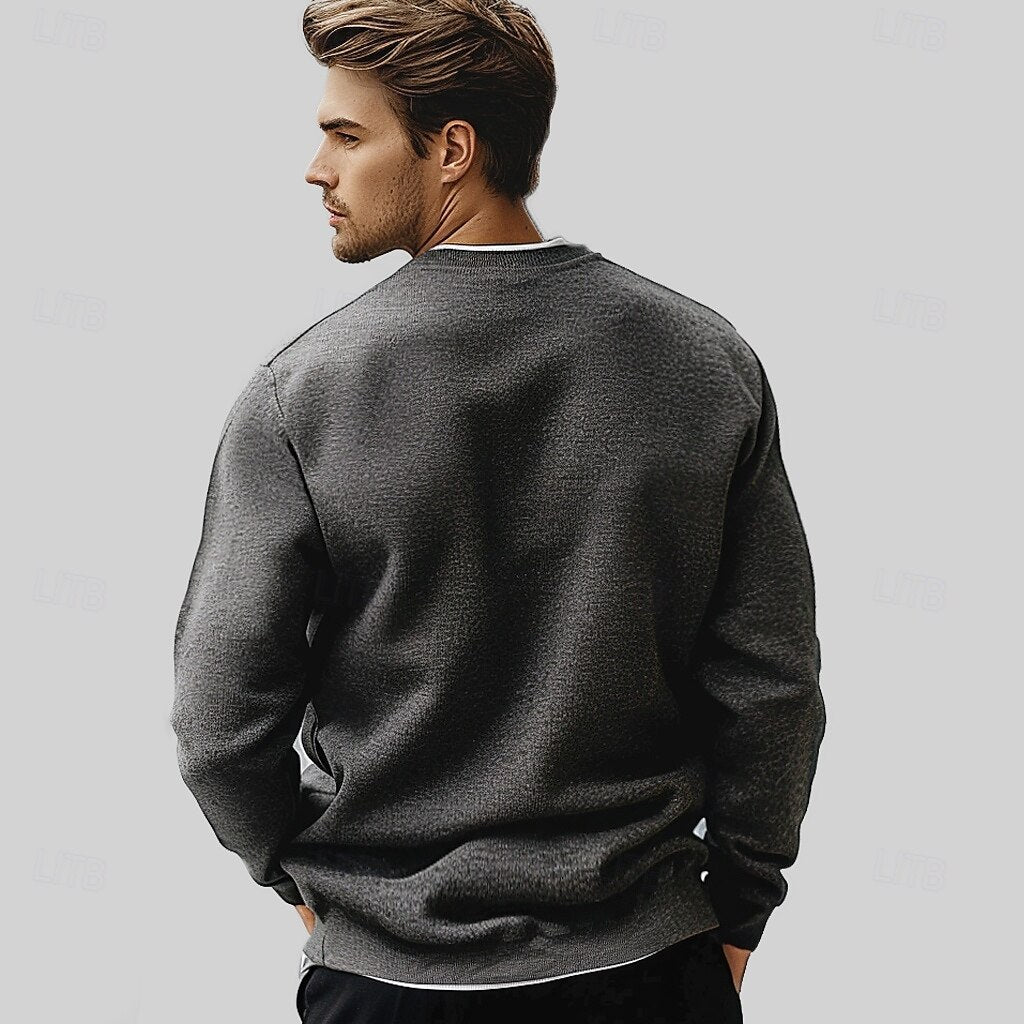 100% Merino Wool Crew Neck 2 In 1 Pullover Sweater