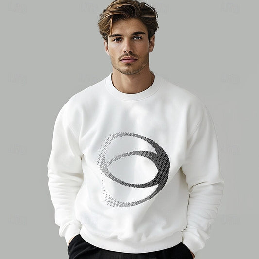 100% Cotton Abstract Graphic Sweatshirt