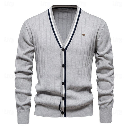 Cotton Button-Up Cardigan Sweater