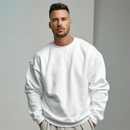 Cotton Crew Neck Sweatshirt Pullover