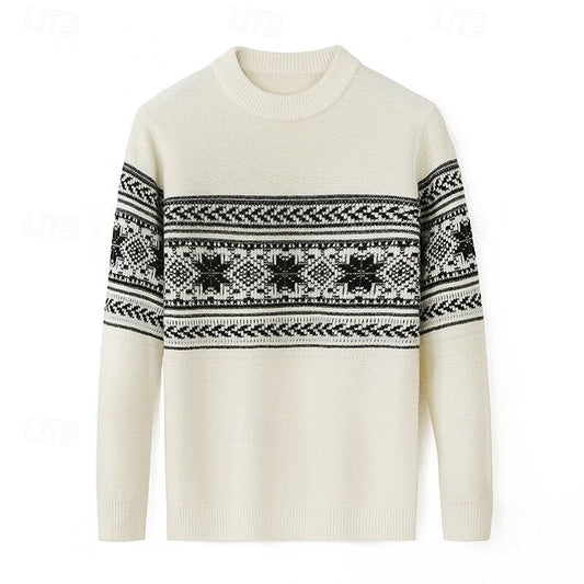 100% Wool Fair Isle Pullover Sweater Jumper