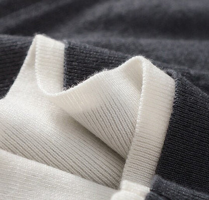 100% Merino Wool Crew Neck 2 In 1 Pullover Sweater