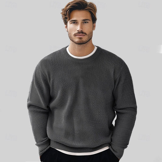 100% Merino Wool Crew Neck 2 In 1 Pullover Sweater