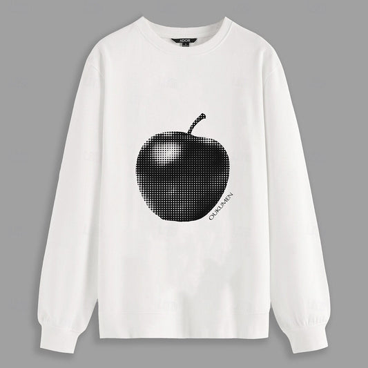 100% Cotton Graphic Apple Sweatshirt