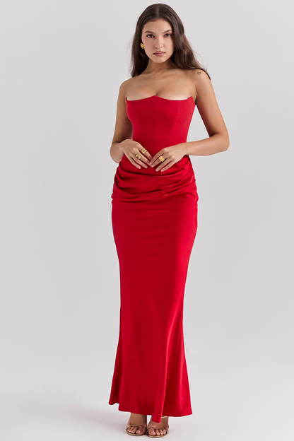 Persephone | Strapless Corset Maxi Dress