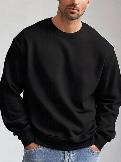 Cotton Crew Neck Sweatshirt Pullover