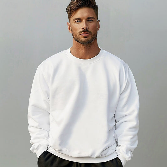 Cotton Crew Neck Long Sleeve Hoodies Sweatshirts