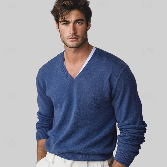 Cashmere V Neck Knitwear Sweater