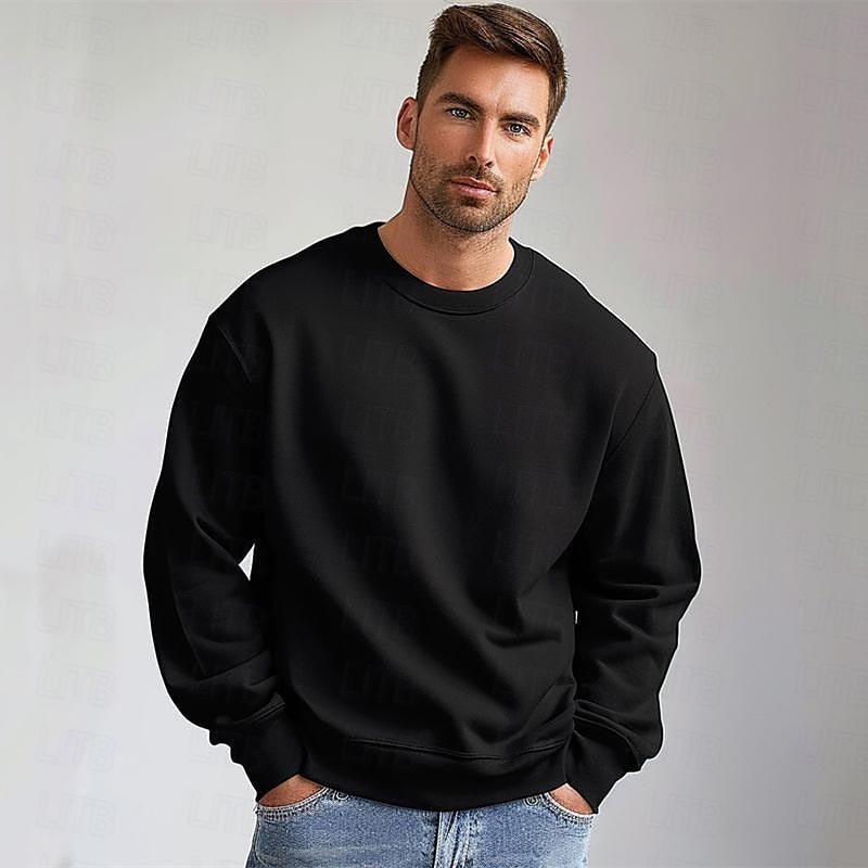 Cotton Crew Neck Sweatshirt Pullover