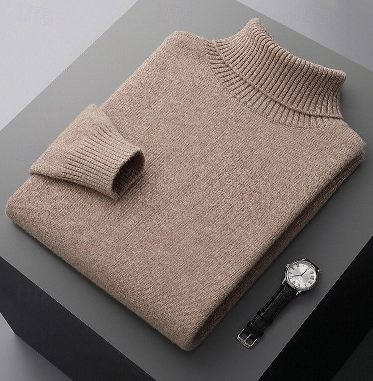 100% Merino Wool Turtleneck Sweater